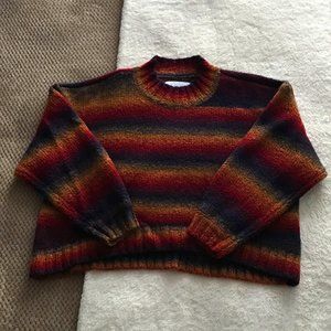 Pistola Carlen stripe mock neck sweater - Merlot Academia Stripe